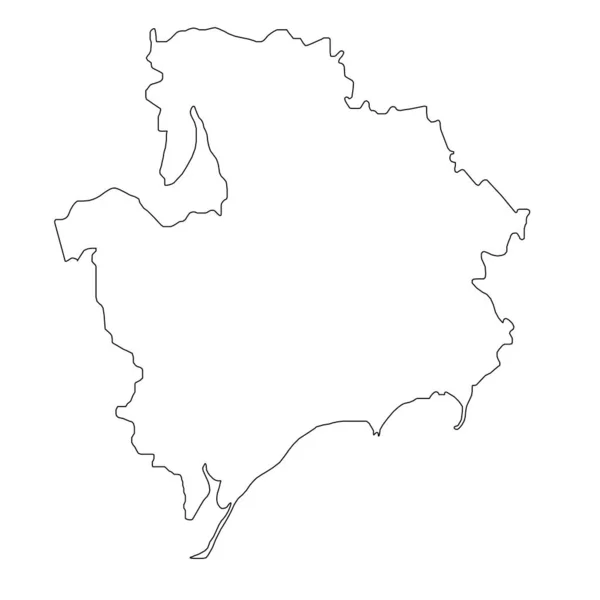 Zaporizhia Region Ukraine Map Vector Illustration Contour — ストックベクタ