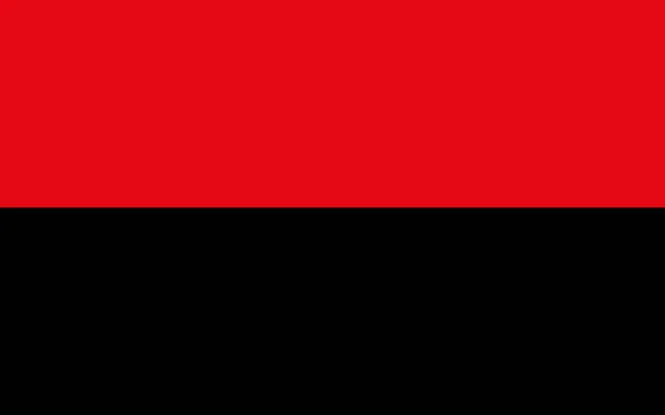 Герб Українських Націоналістів Оун Упа Тлі Червоно Білого Прапора Приклад — стоковий вектор