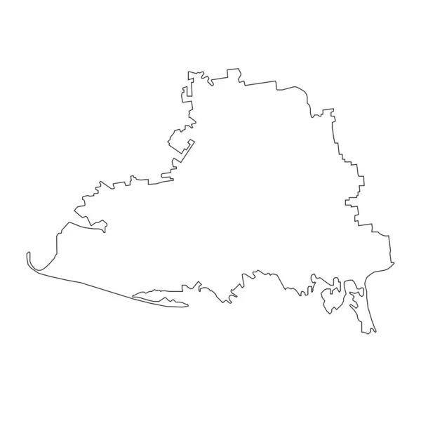Kherson City Ukraine Map Vector Illustration Sketch Line City Kherson — ストックベクタ