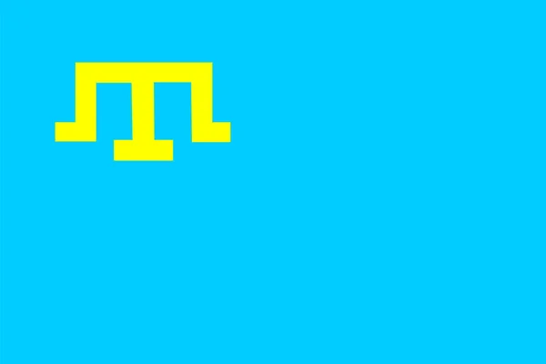 Illustration Flag Crimean Tatar People Ethnic Flag —  Vetores de Stock