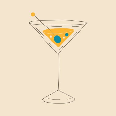 Limonlu ve limonlu kokteyl alkoliği. Tüm elementler izole edildi