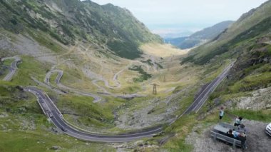 The Transfagarasan Highway. Romania. Drone 4K