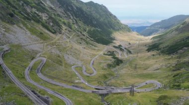 The Transfagarasan Highway. Romania. Drone 4K