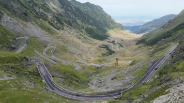 The Transfagarasan Highway. Romania. Drone 4K