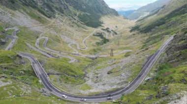 The Transfagarasan Highway. Romania. Drone 4K
