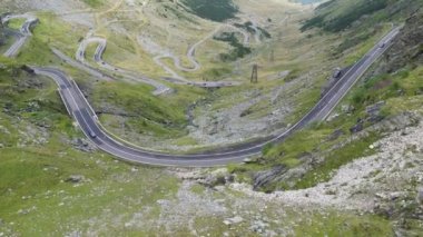 The Transfagarasan Highway. Romania. Drone 4K