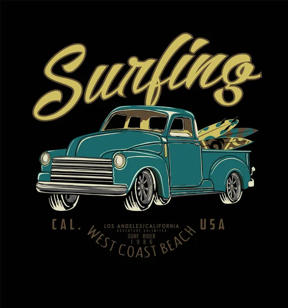 Eski model araba. Eski tarz. vektör illüstrasyonu