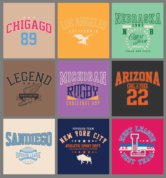 Modaya uygun vintage bayraklar, vektör illüstrasyonu