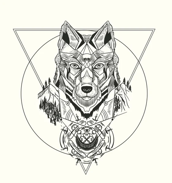 Kurt stili vintage bayrak, vektör illüstrasyonu