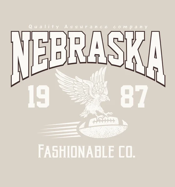 Nebraska Snygg Vintage Banner Vektor Illustration — Stock vektor