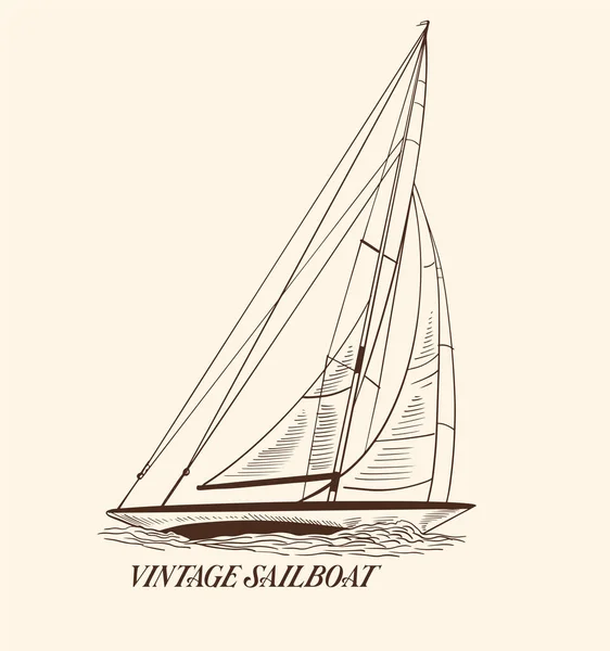 Sailboat Icon Doodle Style Isolated White Background Sailing Boat Symbol — Διανυσματικό Αρχείο