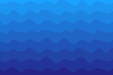 Mavi dalga soyut arka plan vektörü. İçerik reklamı, duvar kağıdı ve poster için uygun