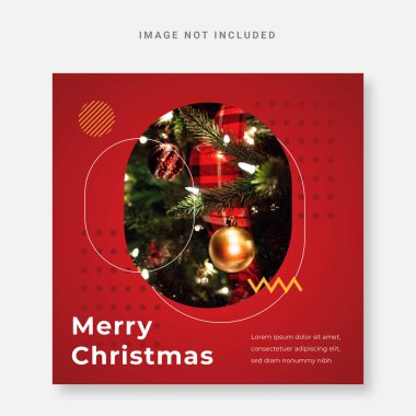 Koleksiyon postası mutlu noeller tasarım şablonu taşıyıcısı