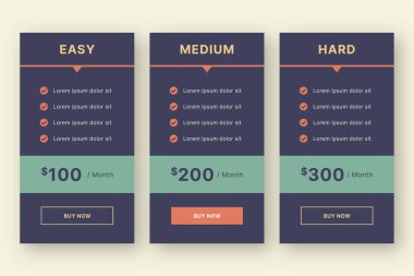 Basit vintage fiyat listesi tasarım şablonu vektörü. İçerik web sitesi ve uygulama için elverişli