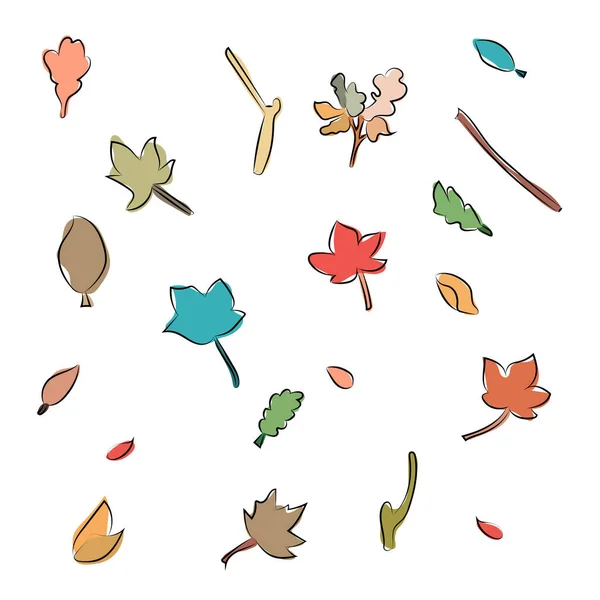 Element Collection Hello Fall Autumn Illustration Vector Suitable Background Content — Stock Vector