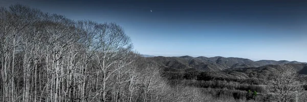 Vista Fría Luna Desde Max Patch Carolina Del Norte — Foto de Stock