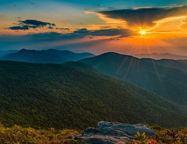 Craggy Gardens 'ta Yaz Günbatımı