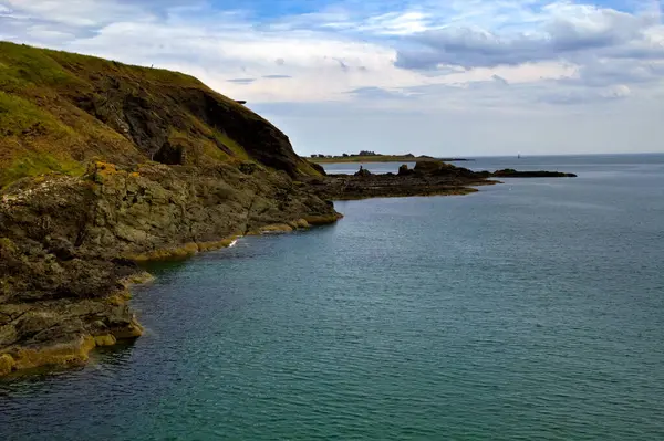 Océan Turquoise Falaises Écosse — Photo