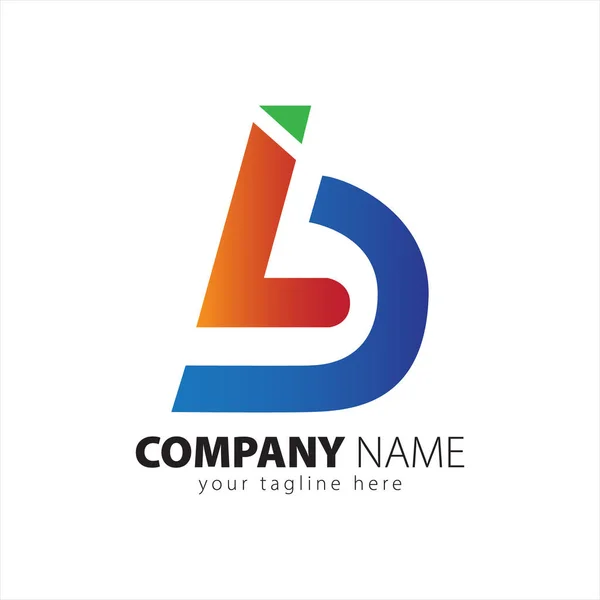 Harf Veya Ilk Harf Logotype Şirket Adı Renkli Şirket Şirket — Stok Vektör