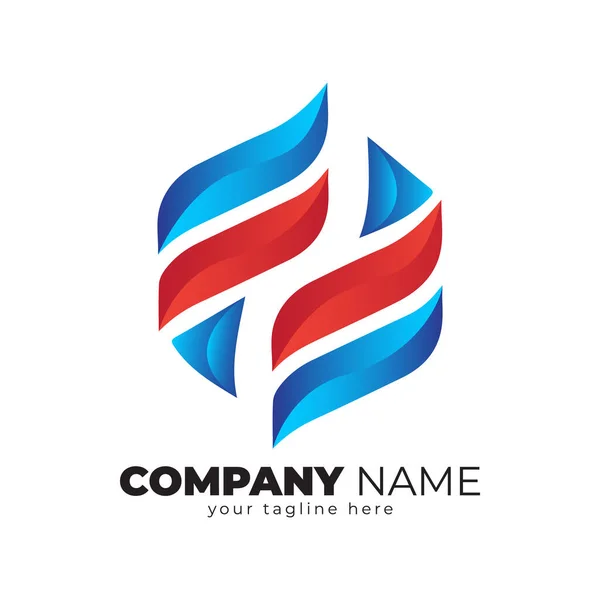 Logo Lettre Avec Motif Dégradé Simple Lettre Logo Logo Aile — Image vectorielle