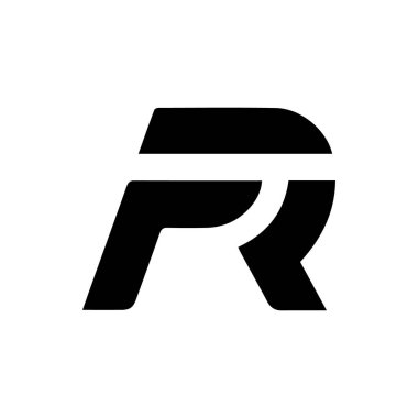 Eşsiz çekici, yaratıcı, modern, bağlantılı, RP R başlangıç tabanlı harf simgesi logosu.