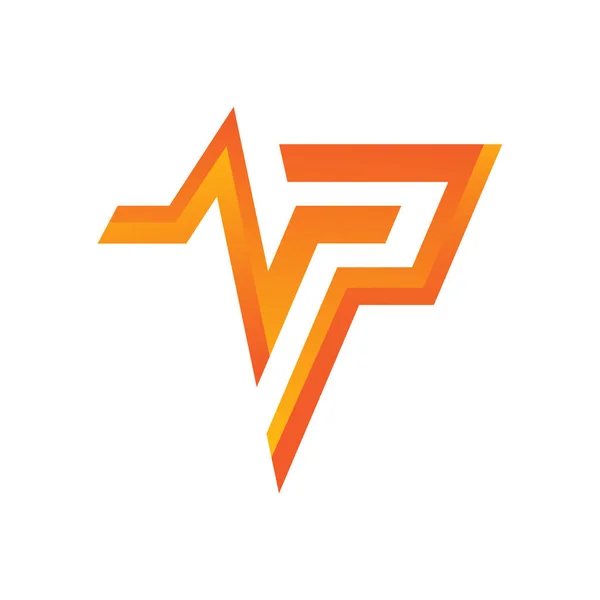 Buchstabe Logo Design Flash Logo Mit Blitz Minimaler Vektor Grafisches — Stockvektor