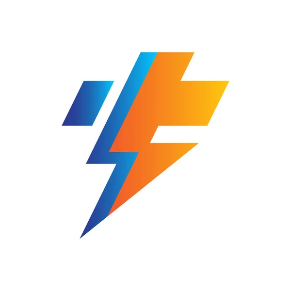 Buchstabe Logo Design Flash Logo Mit Blitz Minimal Vektor Grafisches — Stockvektor