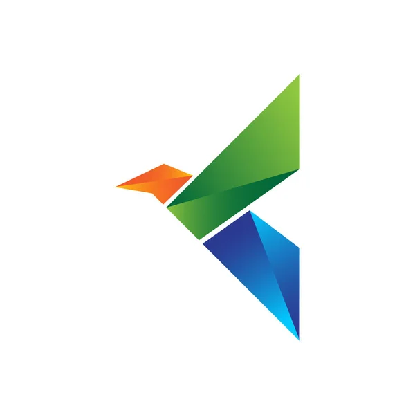 Buchstabe Logo Vorlage Buchstabe Flache Origami Breite Band Stil Logo — Stockvektor