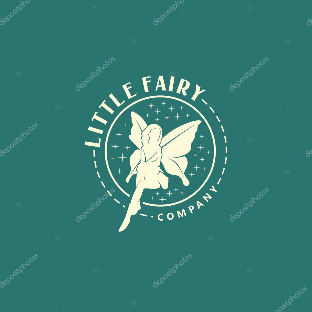 Cute Little Fairy Elf Logo For Girls Clothing Store