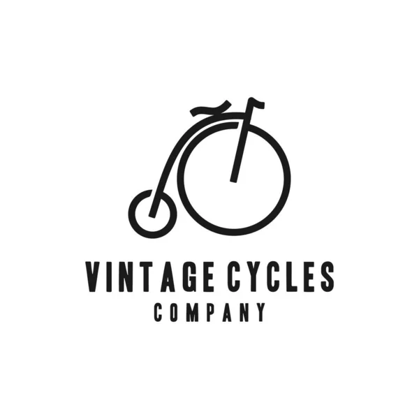 Vintage Bike Logo Design Inspiracja — Wektor stockowy