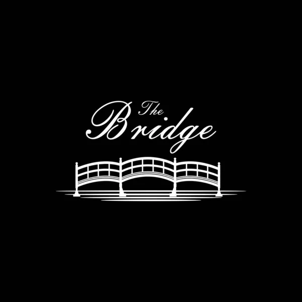 Wooden Bridge Logo Garden Bridge Decoration Vector Design Inspiration — 스톡 벡터