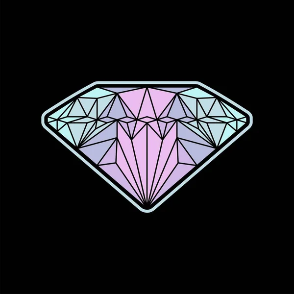 Diamante Gem Crystal Logo Vector Para Jóias Logo Design Inspiração —  Vetores de Stock