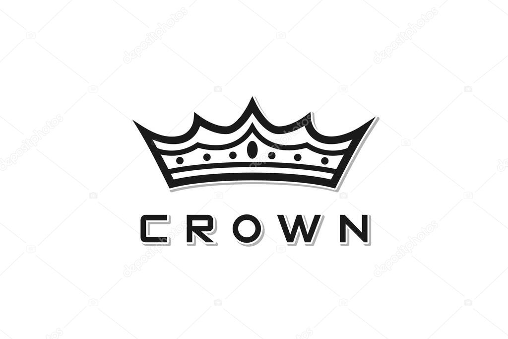 Minimalist Royal Queen Crown Logo Design Inspiration