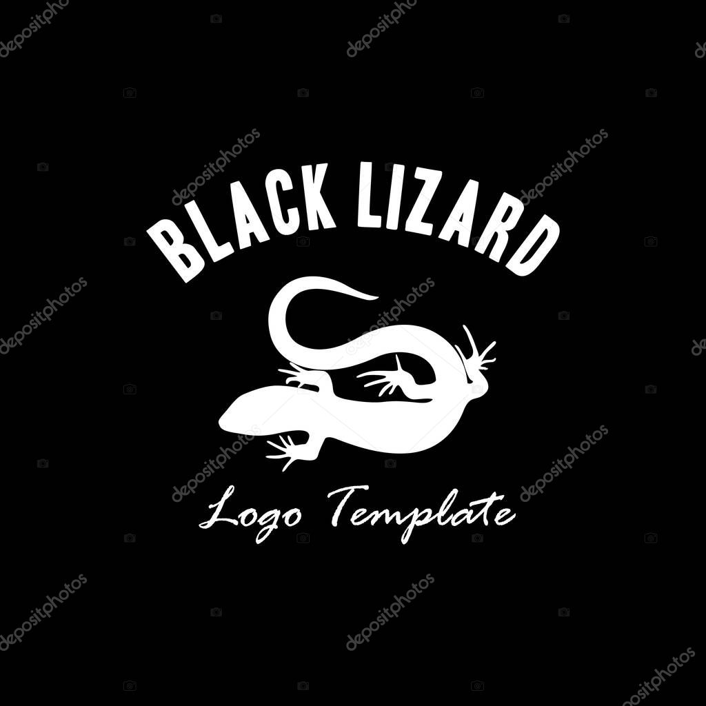 Lizard Gecko Silhouette Logo Template Design Inspiration