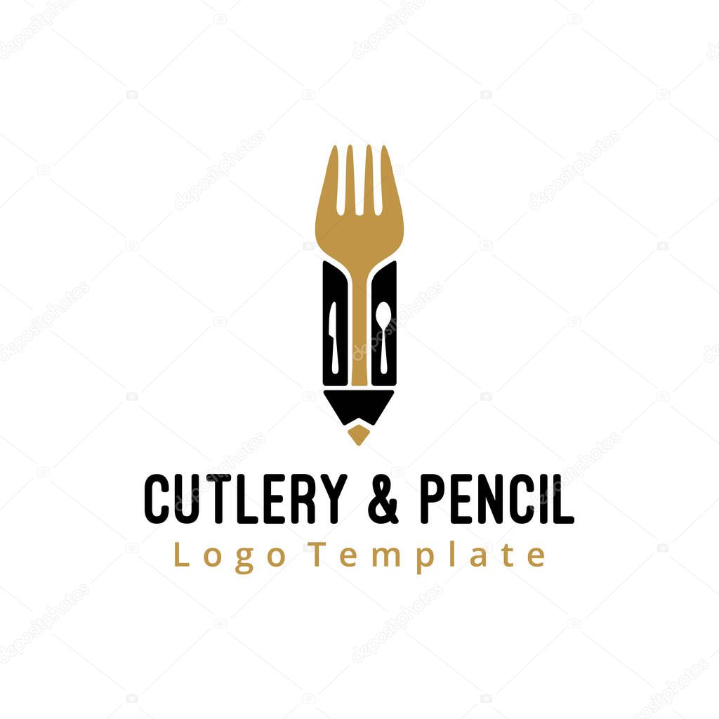 Fork Knife Spoon for Food writer Blog restaurant recipes logo design