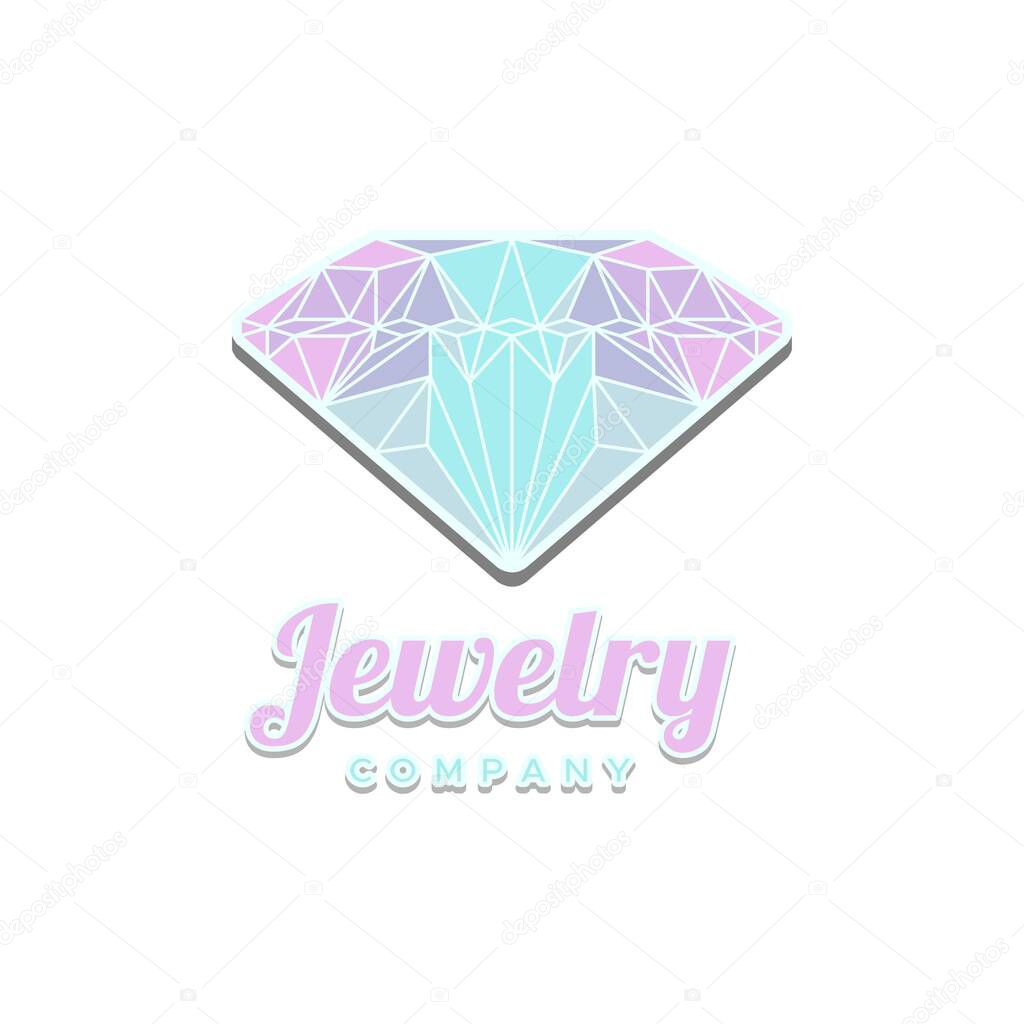 Diamond Gem Crystal Logo Vector For Jewelry Logo Design Inspiration