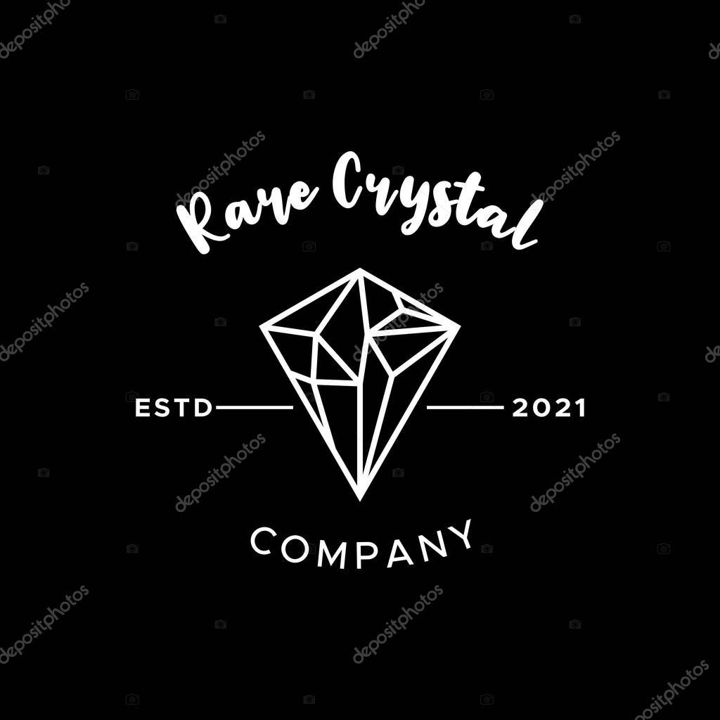 Elegant Crystal Diamond Minimalist Logo Design