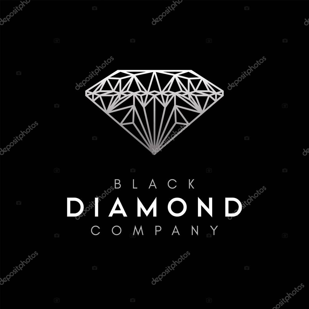 Beautiful Diamond Crystal Gem Elegant Minimalist Logo Jewelry design inspiration
