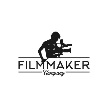 Film Yapımı için Kameraman Logosu İlham Tasarımı
