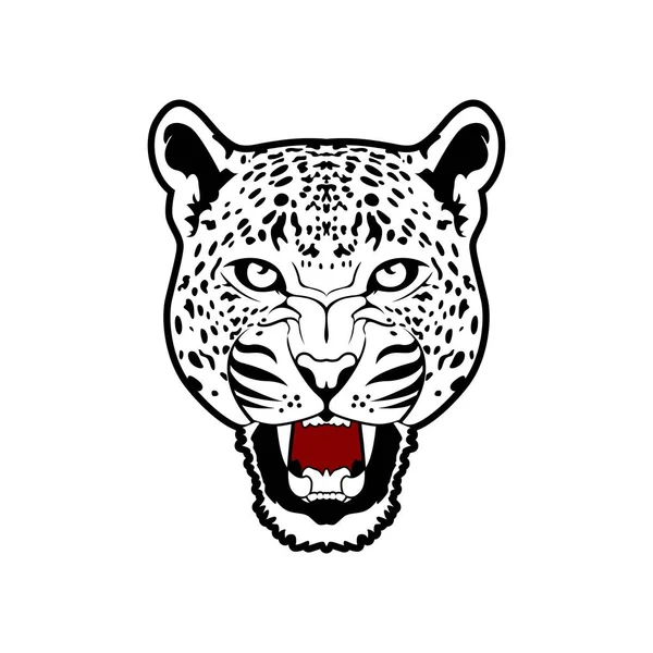 Roaring Cheetah Head Vector Panther Head Leopard Tiger ジャガー プーマデザインインスピレーション — ストックベクタ
