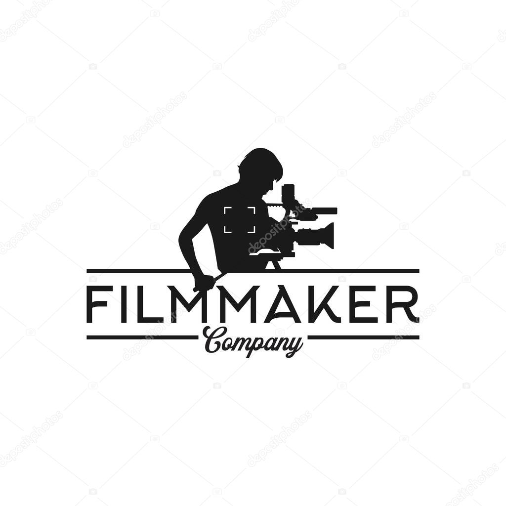 Cameraman Logo For Filmmaking Production Inspiration Design