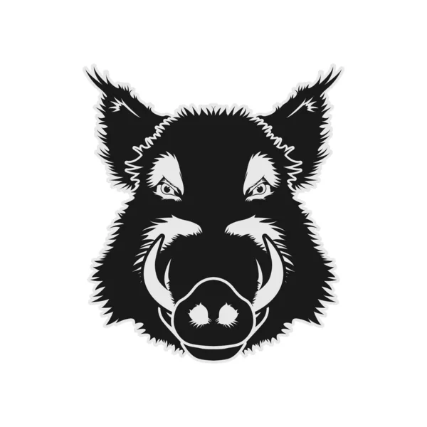 Boar Pig Swine Hog Face Head Vector Design Inspiration — Stock vektor