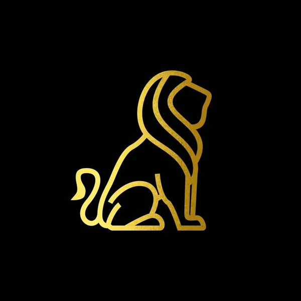 Royal Golden Lion King Logo Design Inspiration — Stock vektor