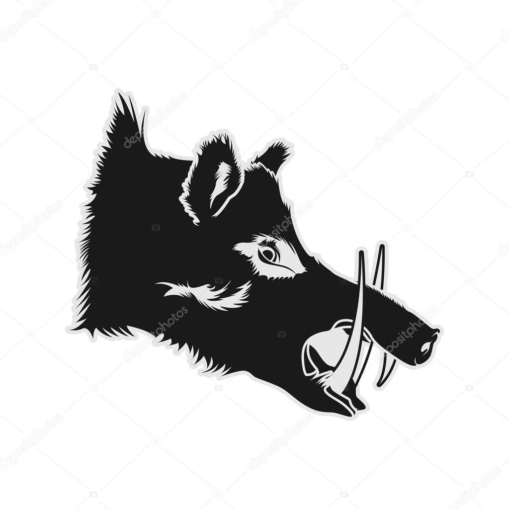 Boar Pig Swine Hog Face Head Vector Design Inspiration