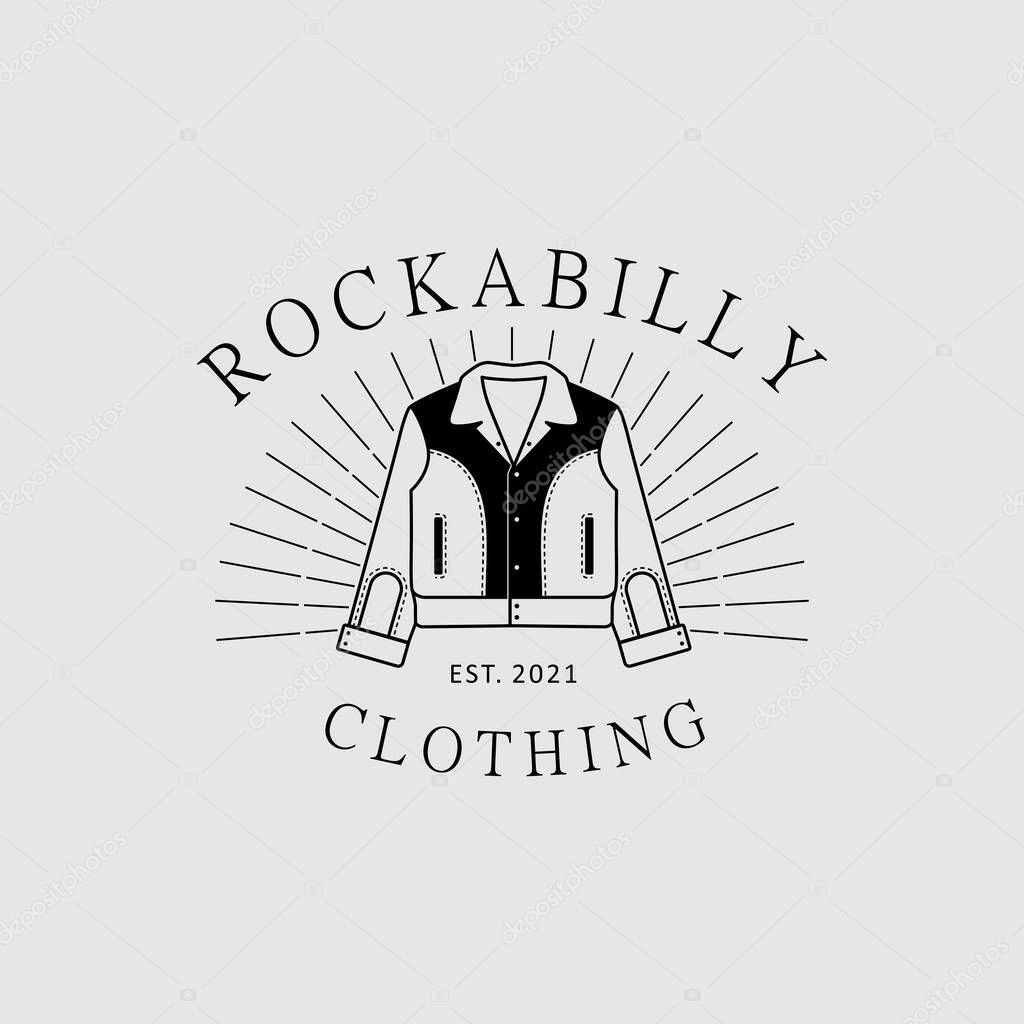 Vintage rockabilly jacket logo for clothing store design inspiration