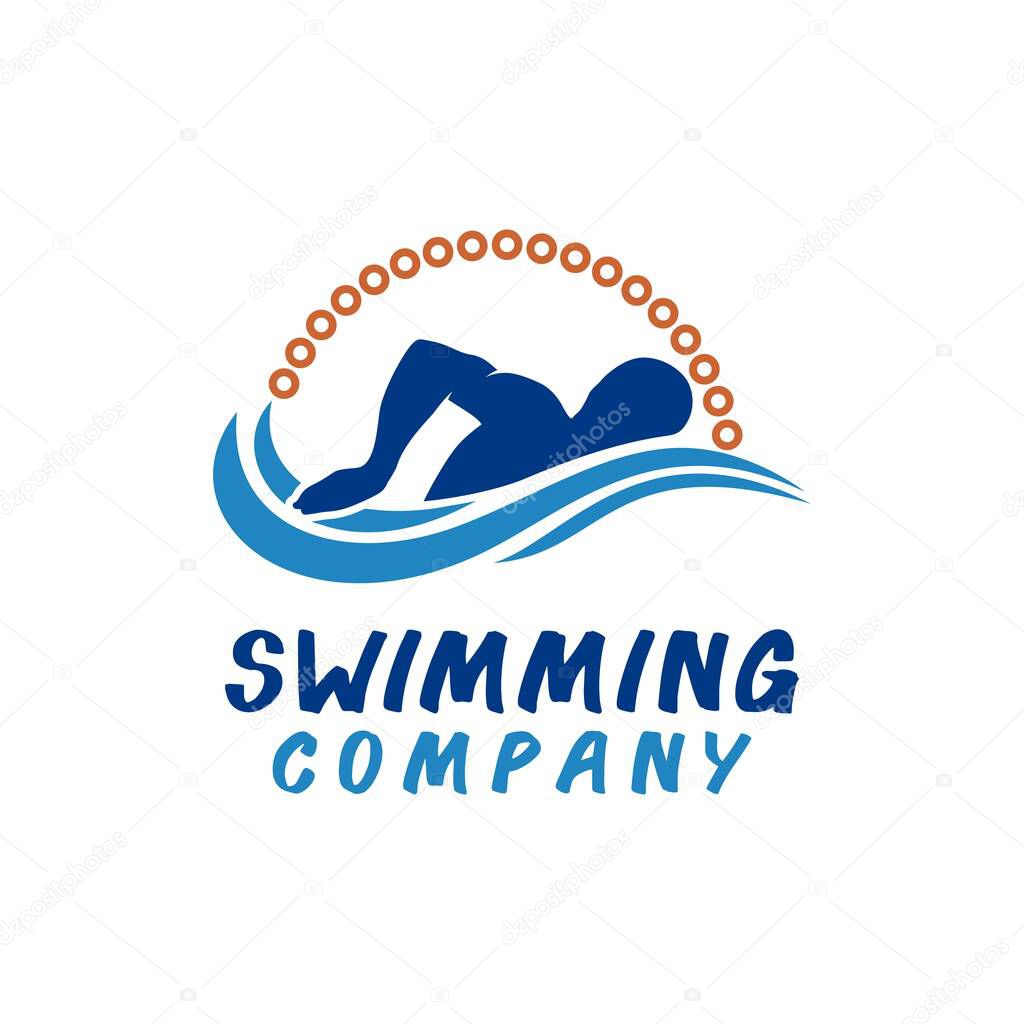 Swimming Sports Logo Vector Design Inspiration