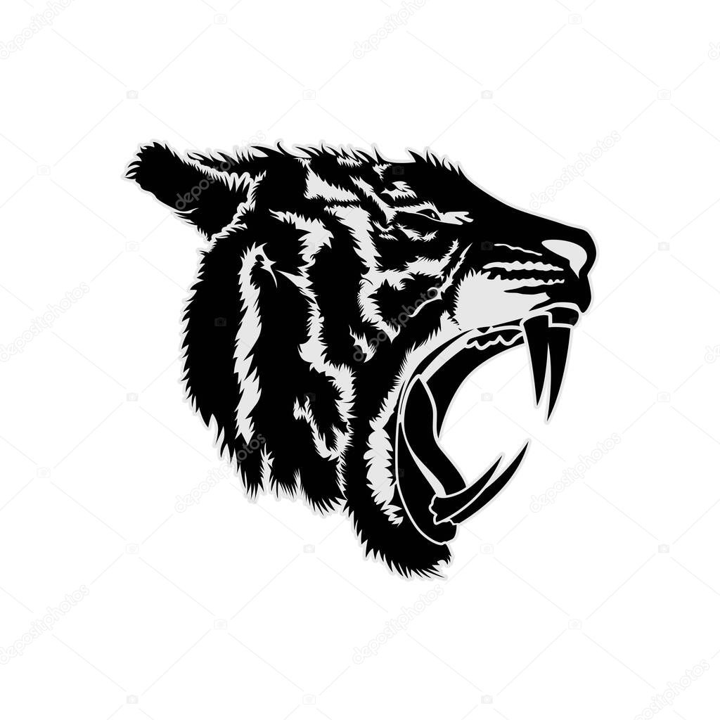 Tiger Face Roar Head Vector Tribal Design Inspiration