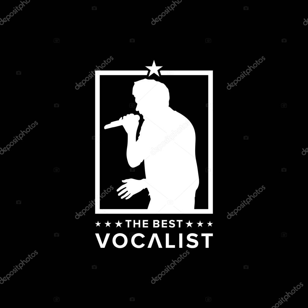 Singer Silhouette Logo Design Inspiration