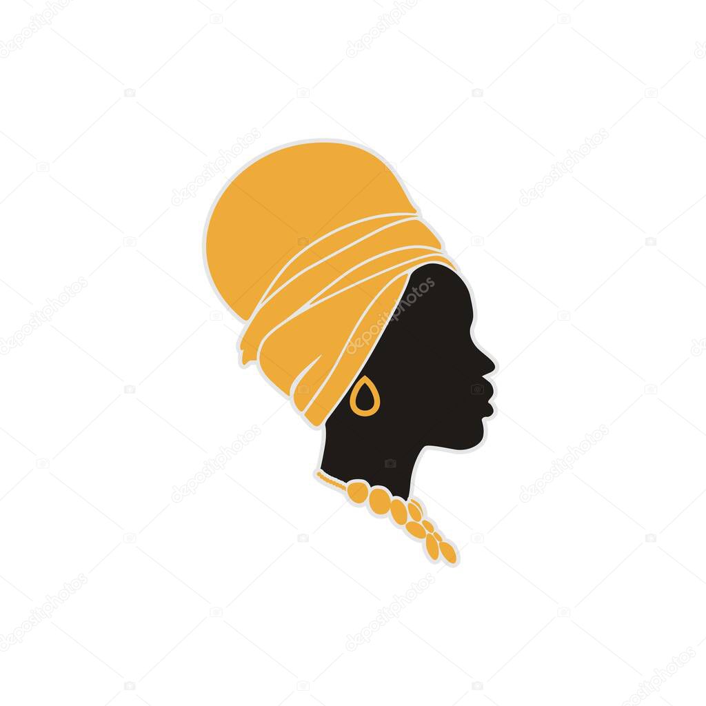 Exotic African Woman Logo Design Inspiration