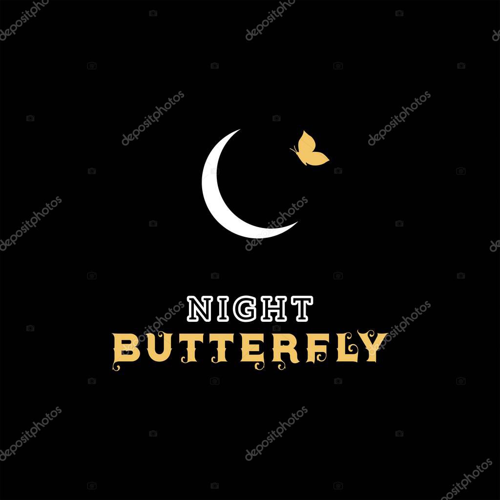 Letter C Crescent Moon And Nightfly Logo Design